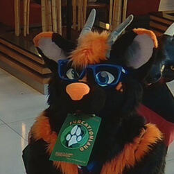 Wayon eating a pumpkin